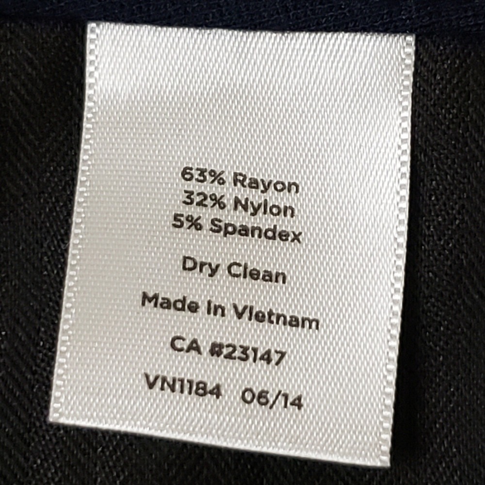 Talbots Women 16WP Heritage Pants Navy Blue Straight Leg Career Stretch - Picture 4 of 12